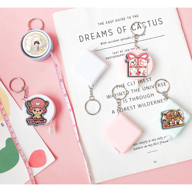Móc chìa khoá kèm thước dây chopper MKTD4 one piece cute dễ thương hoạt hình thần tượng