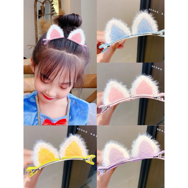 Kẹp tóc tai mèo dễ thương hàn quốc
