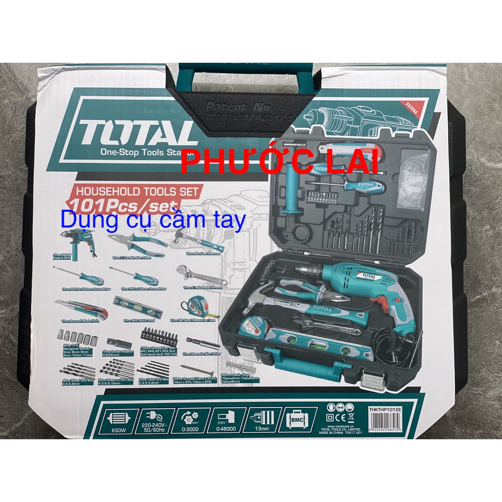 Bộ máy khoan búa 101 món Total THKTHP1012E