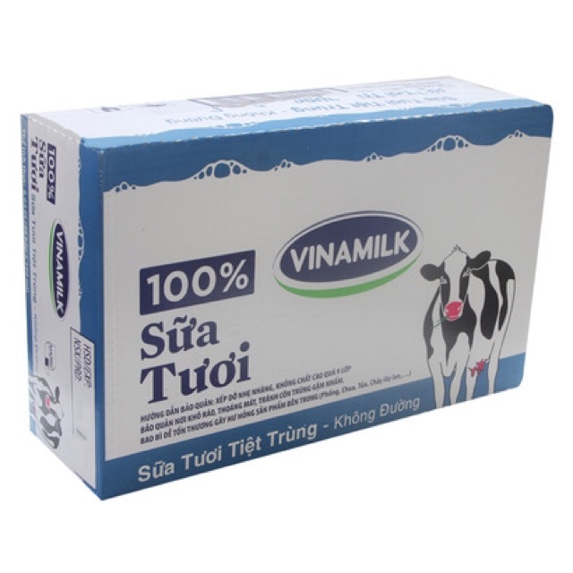 THÙNG 48 HỘP SỮA VINAMILK 180ML CÓ ĐƯỜNG/ KHÔNG ĐƯỜNG/ ÍT ĐƯỜNG/ DÂU/ SOCOLA