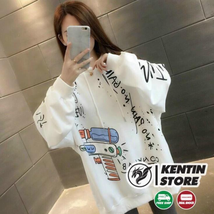 Áo khoác hoodie chống rét cho các căp đôi in hình Tàu vũ trụ chất Nỉ Unisex Form rộng Ulzzang KENTIN | BigBuy360 - bigbuy360.vn