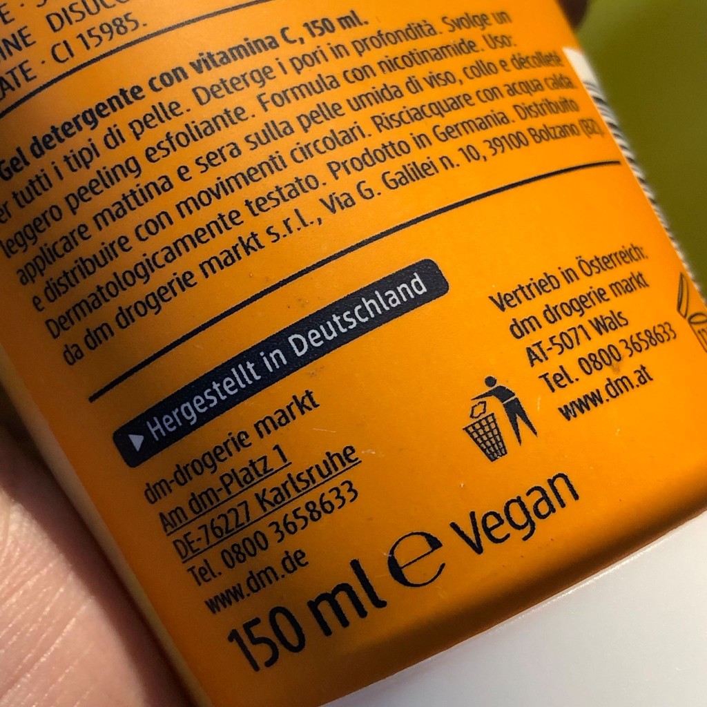 Sữa rửa mặt Vitamin C Balea Đức sạch sâu sáng da