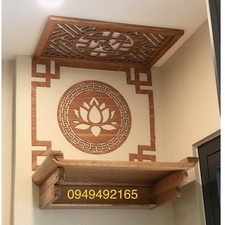 Phụ kiện trang trí bàn thờ quan âm ( bộ dán tường bông sen)