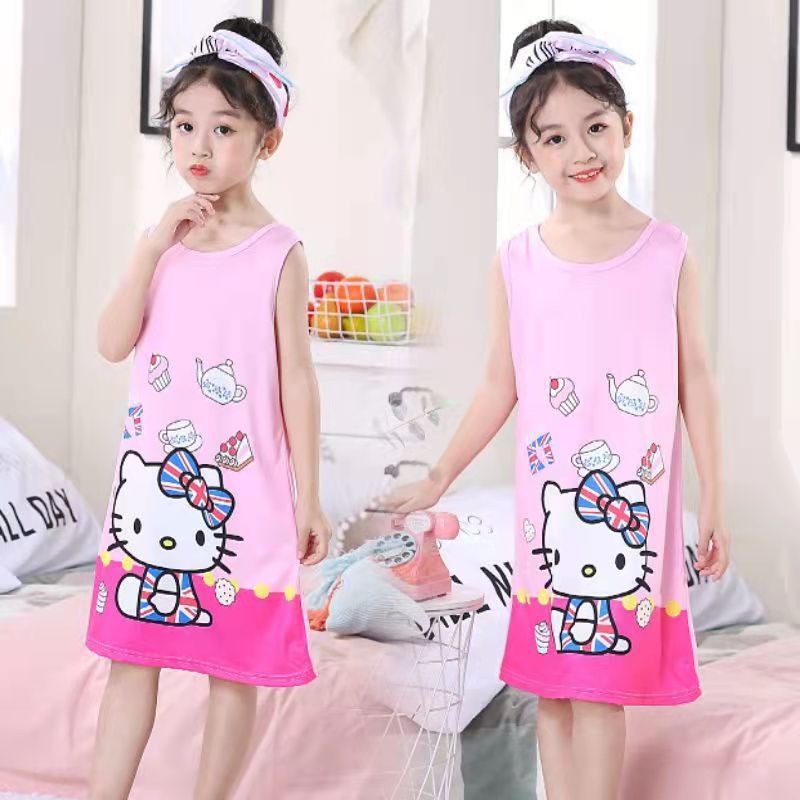 Đồ ngủ Ngắn Tay In Hoạt Hình Thời Trang Mùa Hè Cho Bé Gái