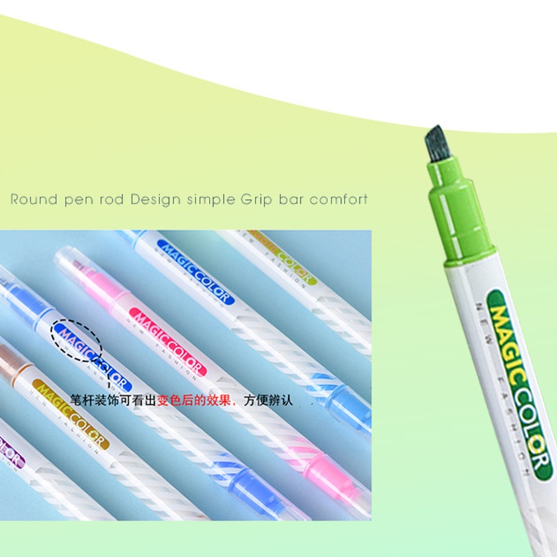 Bảng Phấn Bắt Sáng 12 Màu Hai Đầu Không Độc Hại Mau Khô Kèm Hộp Cho Học Sinh