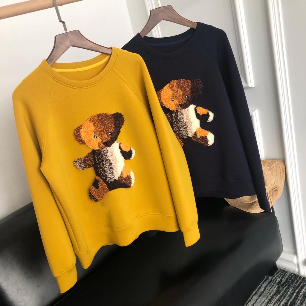 Áo thu đông 🦋FREESHIP🦋 Áo sweater thêu gấu | BigBuy360 - bigbuy360.vn