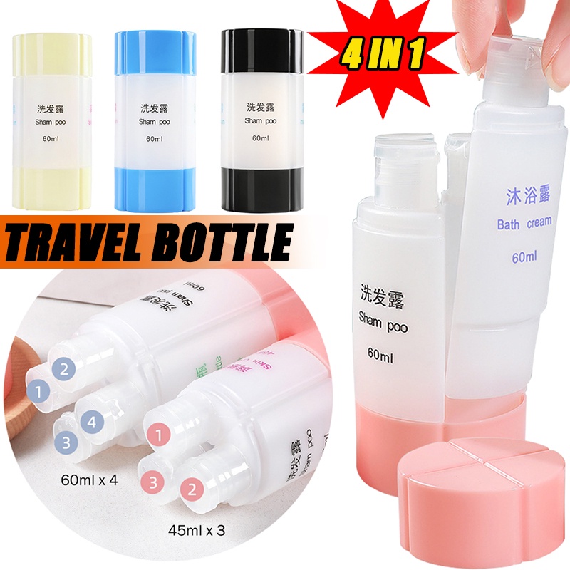 Bộ Chai Chiết Mỹ Phẩm Du Lịch 4 Trong 1 3 Trong 1 Tiện Dụng