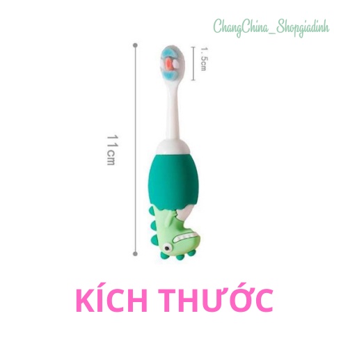 Bàn chải đánh răng cho bé cầm tay sillicon sợi lông mềm mại