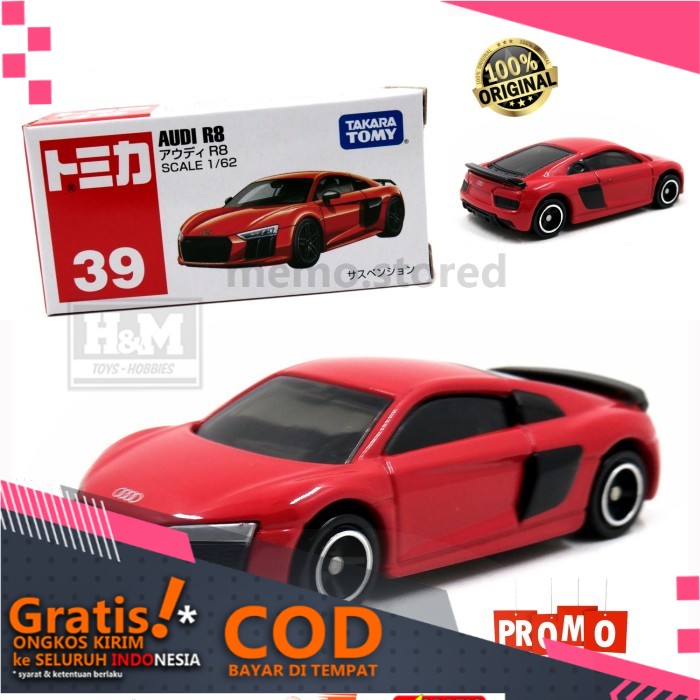 Mô Hình Xe Hơi Tomica 39 Audi R8 Red - 2021 Memo21 Chất Lượng Cao