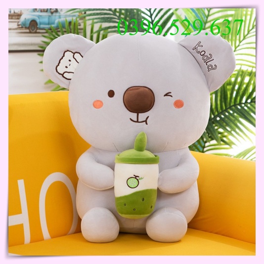 Gấu Bông Chuột Ôm Bình Sữa Koala Đáng Yêu Chất Bông Vải Mềm Mịn Qùa Tặng Sinh Nhật Cho Bé