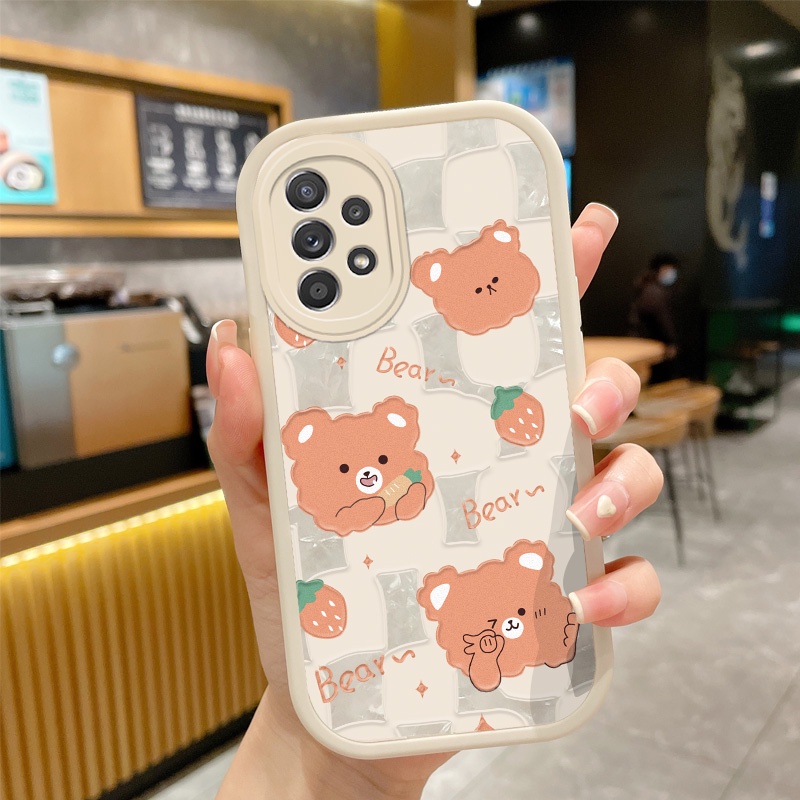 Cute Shell Pattern Bear Rabbit Phone Case For Samsung Galaxy A52 4G A52 5G A52s 5G A32 4G A50 A30s A50s A22 4G M22 4G M32 4G A51 4G A02s A03s Shockproof Soft Back Cover