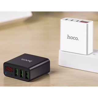 Củ Sạc C15 Hoco 3 cổng USB Có Màn LCD Hiển Thị Đo Dòng - Hàng Chính Hãng - Phụ Kiejn ĐÔNG DƯƠNG