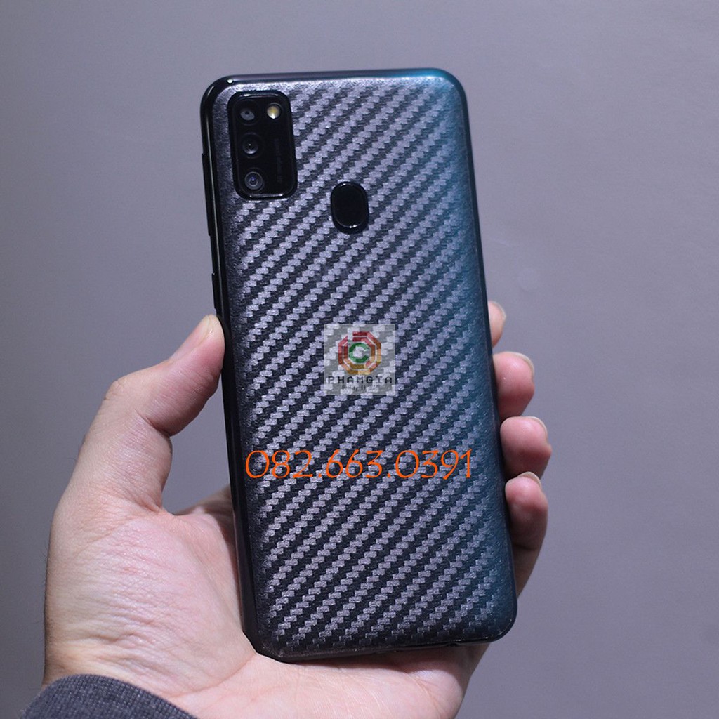 Miếng dán mặt lưng skin carbon Samsung Galaxy M30/ M30s