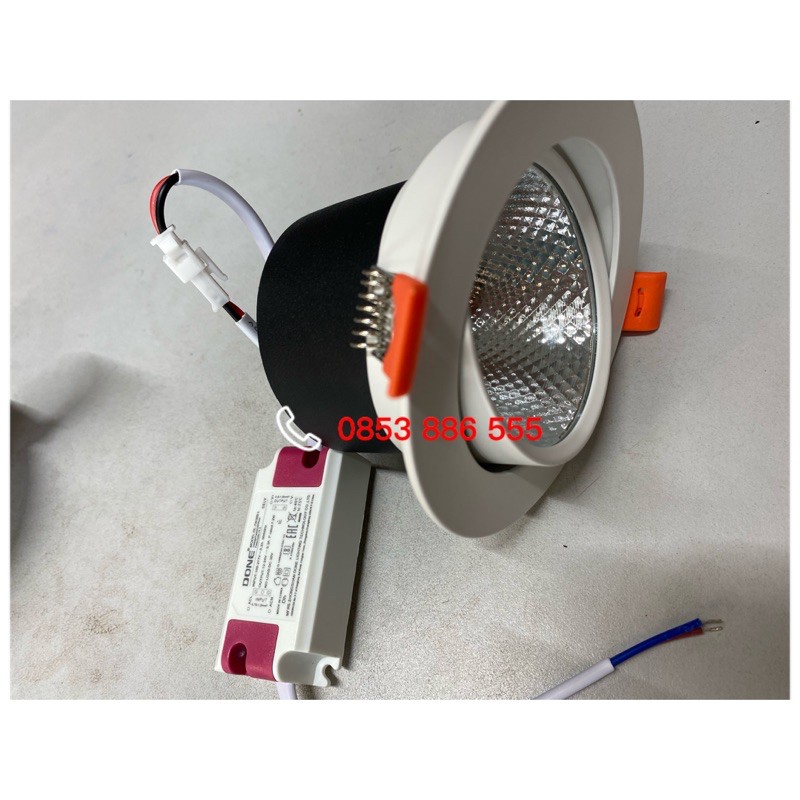 Đèn âm trần chiếu điểm 7W lỗ khoét trần D90, chip Led COB Bridgelux, nguồn Done >> Giá cực tốt.