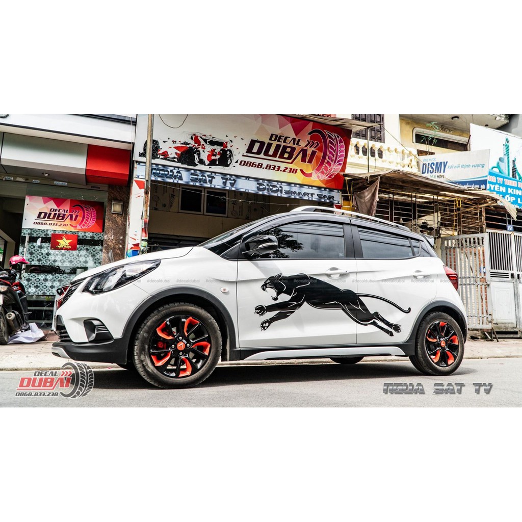 Tem con báo dán Xe Vinfast Fadil 005