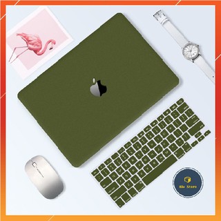 [ TẶNG MIẾNG DÁN MÀN HÌNH VÀ NÚT CHỐNG BỤI ] Ốp MacBoook & Phủ Phím MacBook Màu Xanh Rêu Full Đời Máy