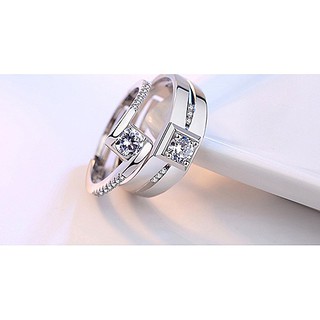 CẶP NHẪN ĐÔI ĐÍNH ĐÁ - CẶP NHẪN ĐÔI BẠC S925 (TS-ND-A1)