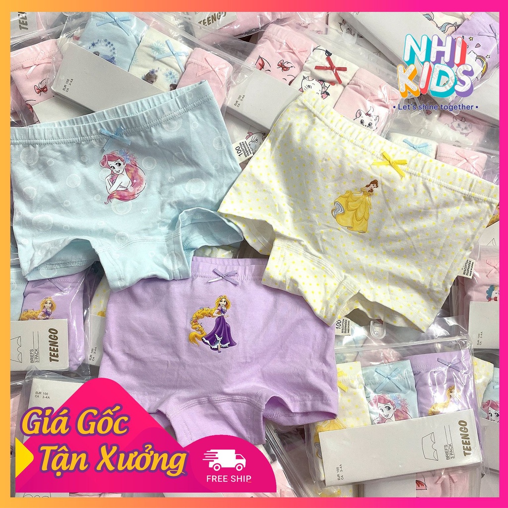 Set 3 quần chíp cho bé gái từ 8 đến 35kg - Nhi Kids