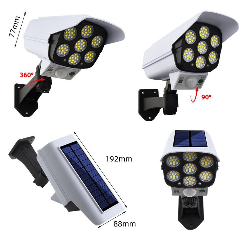 Đèn Led Năng Lượng Mặt Trời, Đèn Năng Lượng Mặt Trời Hình Camera Chống Trộm Tiết Kiệm Điện, Chống Nước PAPAA.HOME | BigBuy360 - bigbuy360.vn