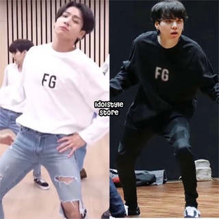 áo dài tay longshirt trăng/đen  Fg JungKook và Suga BTS