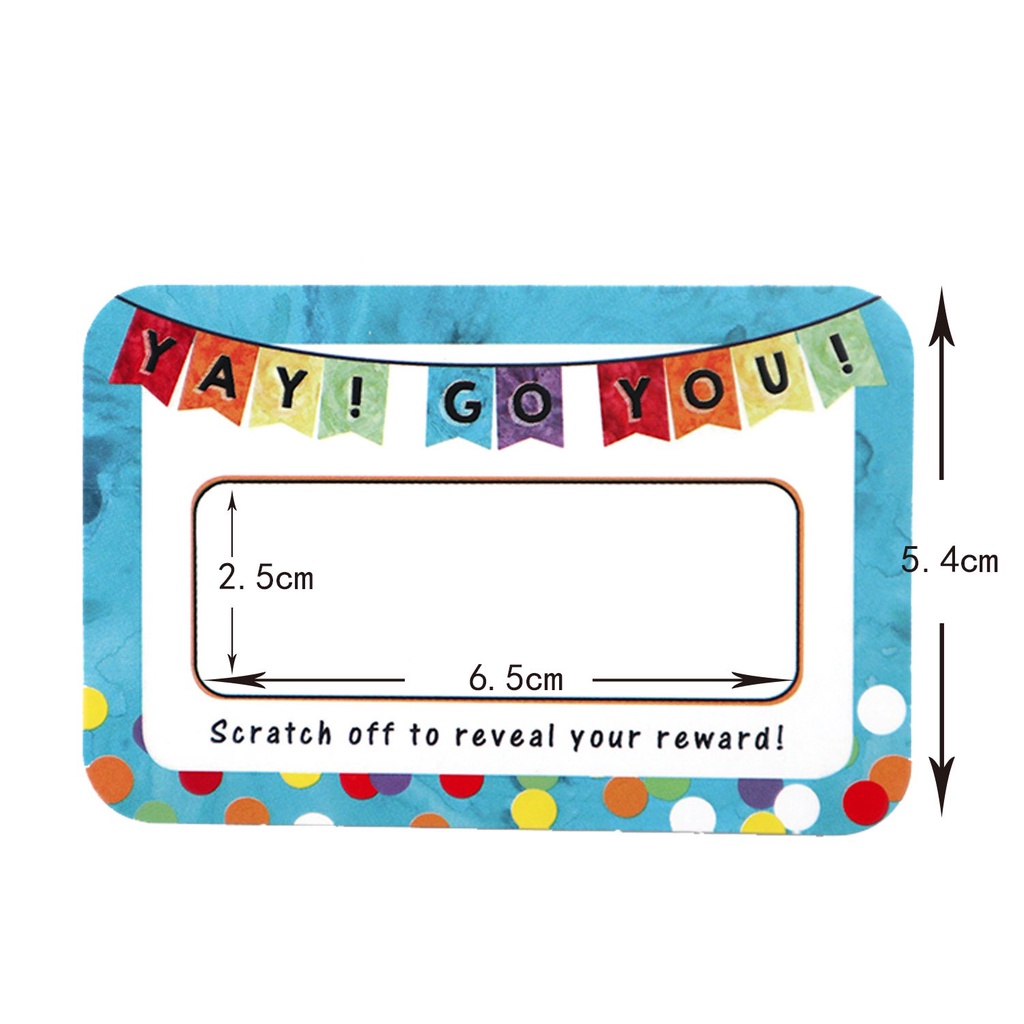 Thẻ Giấy Cào Ghi Lời Nhắn May Mắn Fortune Scratch Card Lyanwn