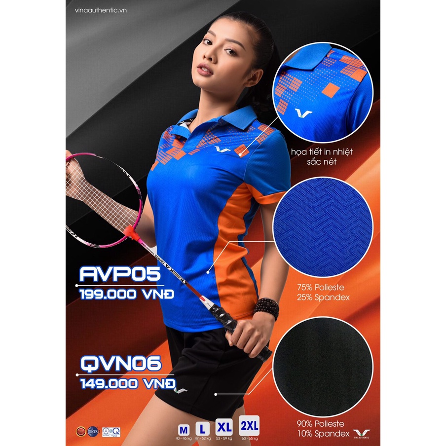 ÁO THUN NỮ  BÓNG CHUYỂN, CẦU LÔNG, TENNIS- HÀNG CHÍNH HÃNG VINAAUTHENTIC