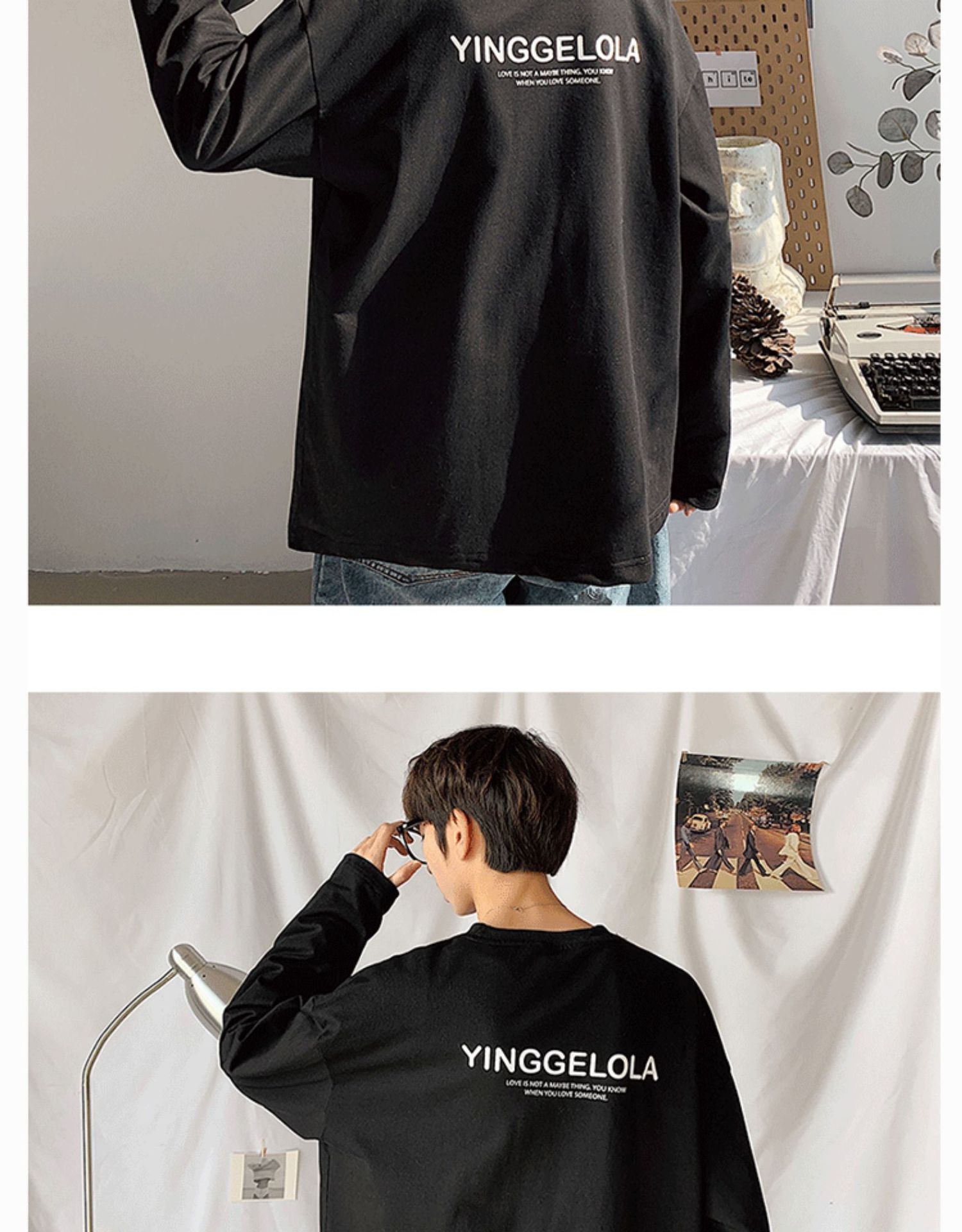 Áo Thun Thời Trang Tay Dài In Chữ Cá Tính Cho Nam | BigBuy360 - bigbuy360.vn