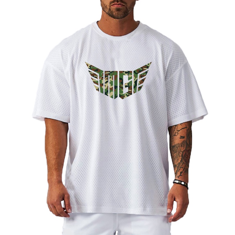 Áo Thun Thể Thao Tay Ngắn Phối Lưới Khô Nhanh Thời Trang Cho Nam