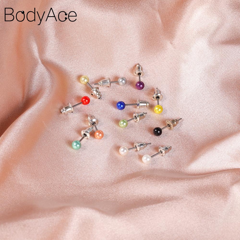 Set 2 / 24 Khuyên Xỏ Cơ Thể Đính Ngọc Trai Nhiều Màu Sắc Thời Trang