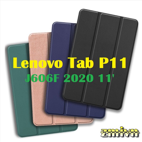 Ốp lưng / Bao da từ tính Lenovo Tab P11 P11 Plus TB- J606F 2020 11inch đóng mở màn hình tự động