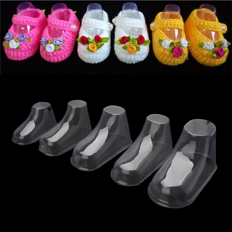 Set 10 Khuôn Nhựa PVC Trong Suốt Trưng Bày Giày Em Bé