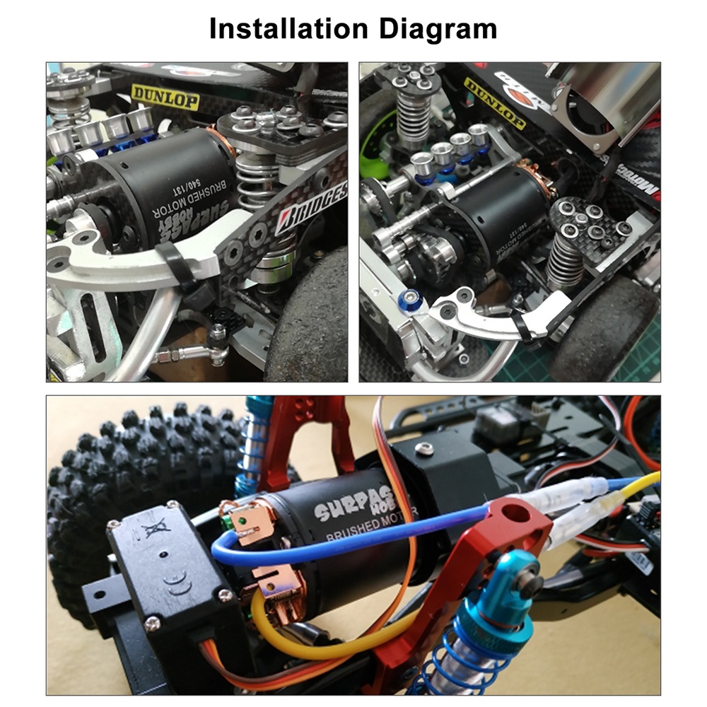 Động cơ chổi than Surpass Hobby 540 80t 13t 17t 21t 23t 27t 35t 45t 55t 540 cho xe đua Rock crawler off road 1/10