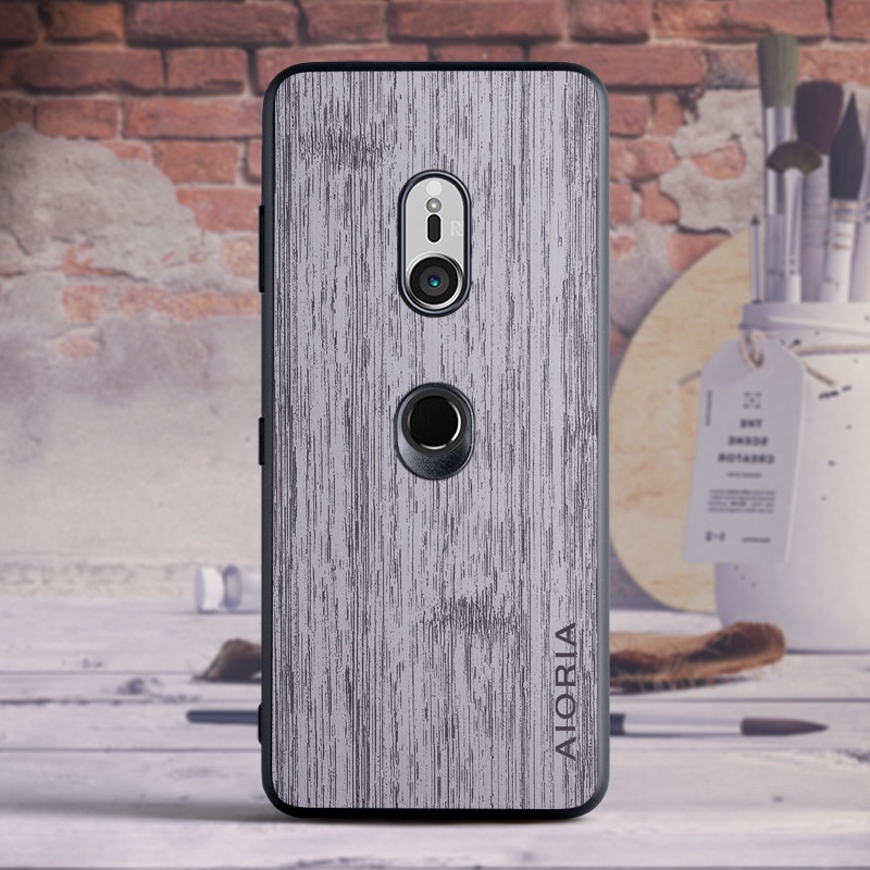 Ốp Lưng tpu Mềm Họa Tiết Giả Tre Độc Đáo Cho sony xperia xz3