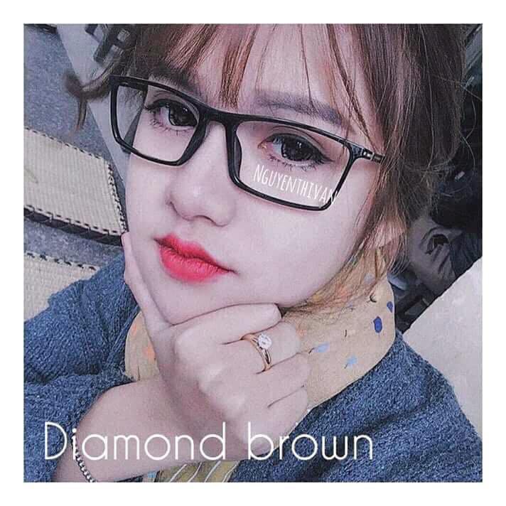 kính áp tròng thái lan- diamond brown lens