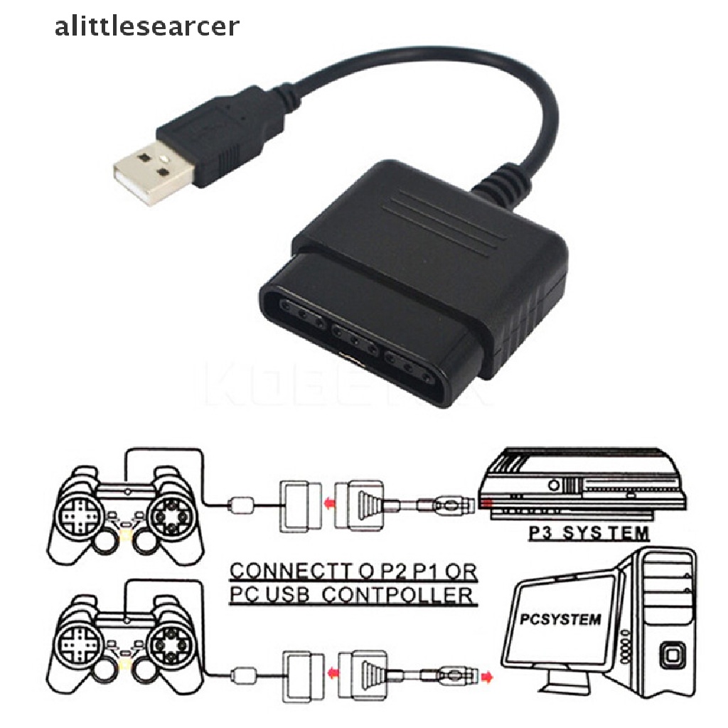 【ER】 USB Controller Adapter Converter Cable Cord for PlayStation PS2 To PS3 PC .