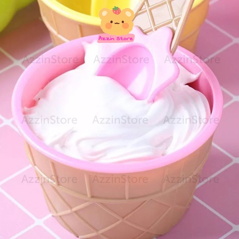 Bộ bát muỗng chén hình que kem ốc quế màu sắc dễ thương - Azzin Store