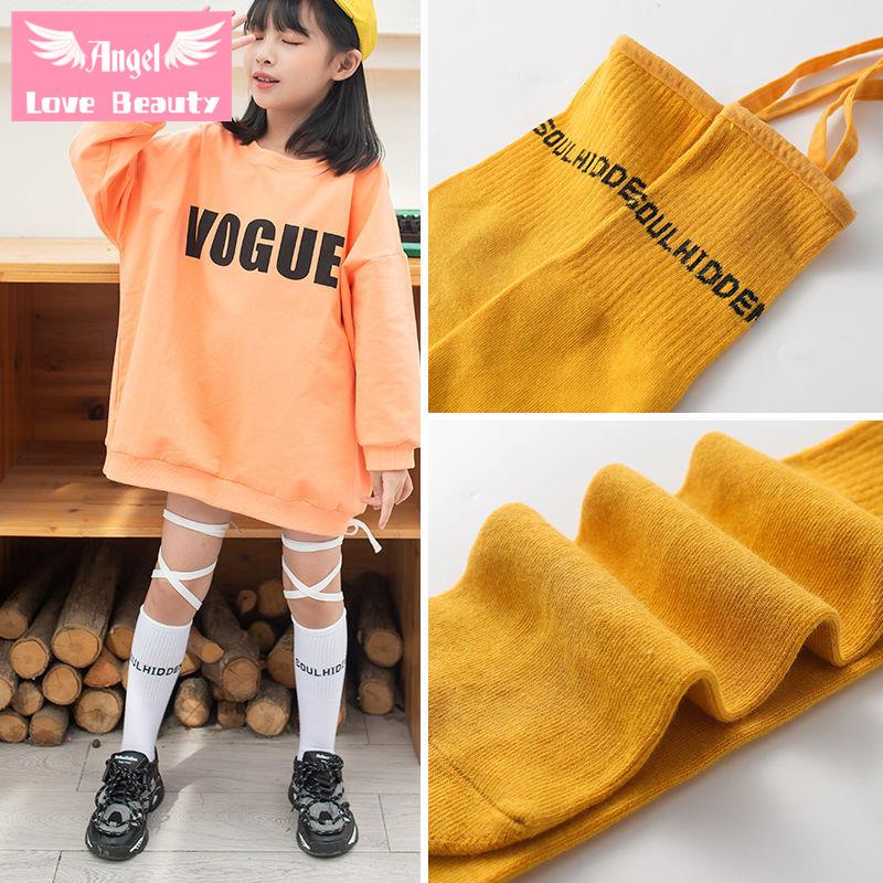 Vớ Cao Ngang Bắp Chân Cột Dây Thời Trang Cho Bé Gái 3-8 Tuổi