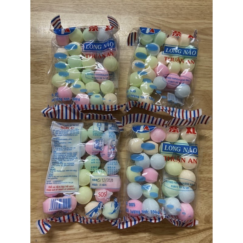 Long não viên màu và trắng gói 100g