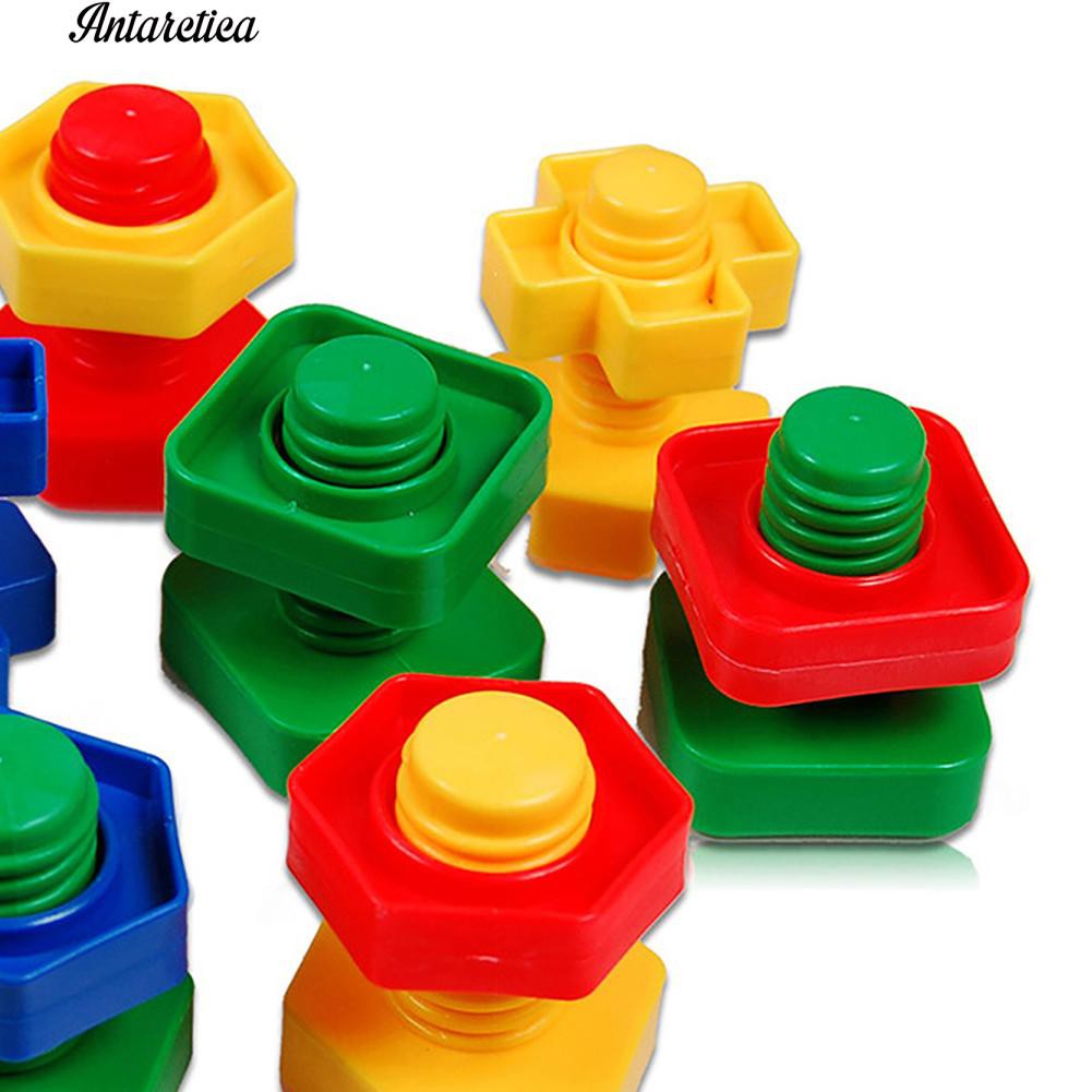 Bộ 40 vít/đai ốc/bu lông đồ chơi chất liệu nhựa dành cho trẻ em