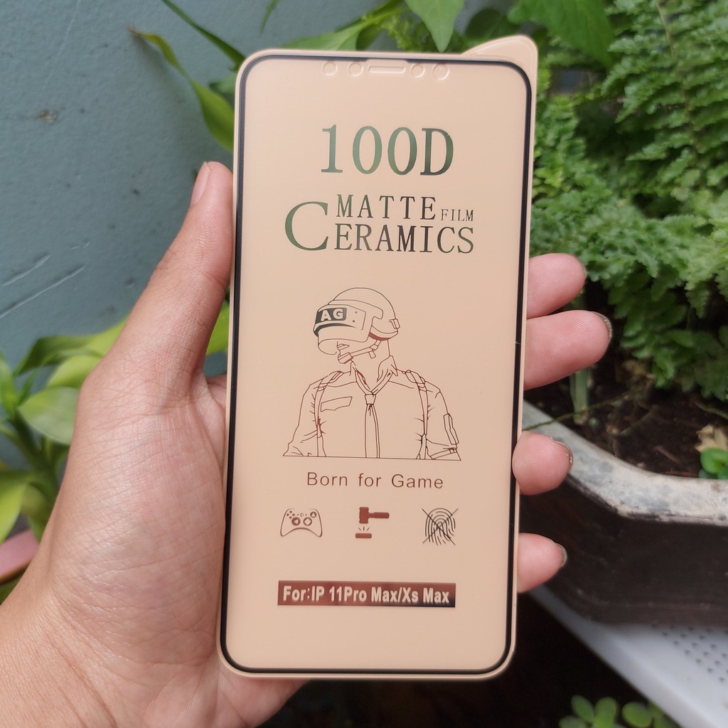 [Hàng Mới] Miếng Dán Màn Hình IPhone Nhám Film CERAMICS 100D Dẻo Full Màn (Chơi Game, Chống Vân Tay) [Tomax Shop]