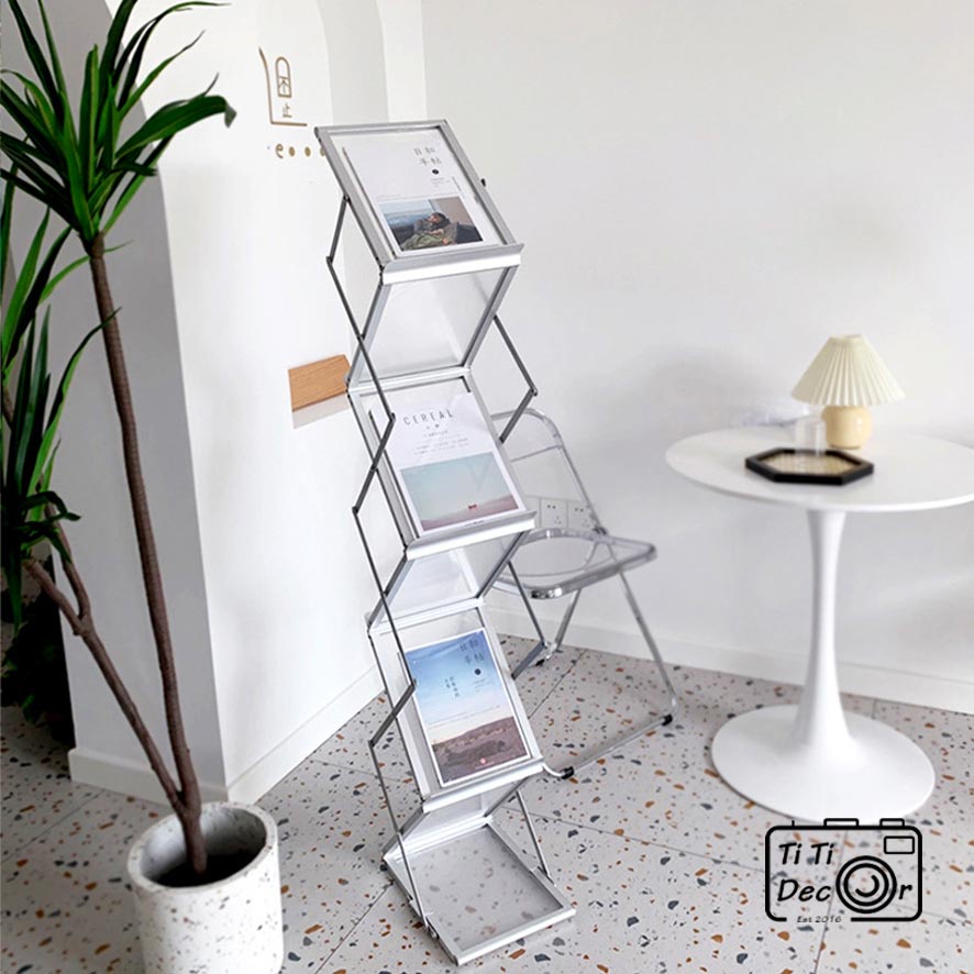 Kệ Ziczac Tặng Bìa Tạp Chí TiTi Decor Kệ Gấp Đựng Tạp Chí, Giá Sách Decor Góc Bàn Làm Việc Phong Cách Hàn Quốc
