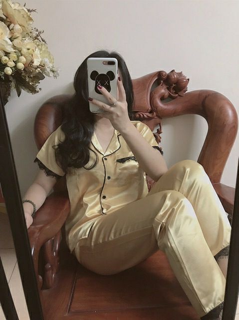 Đồ bộ phi lụa phối ren | BigBuy360 - bigbuy360.vn