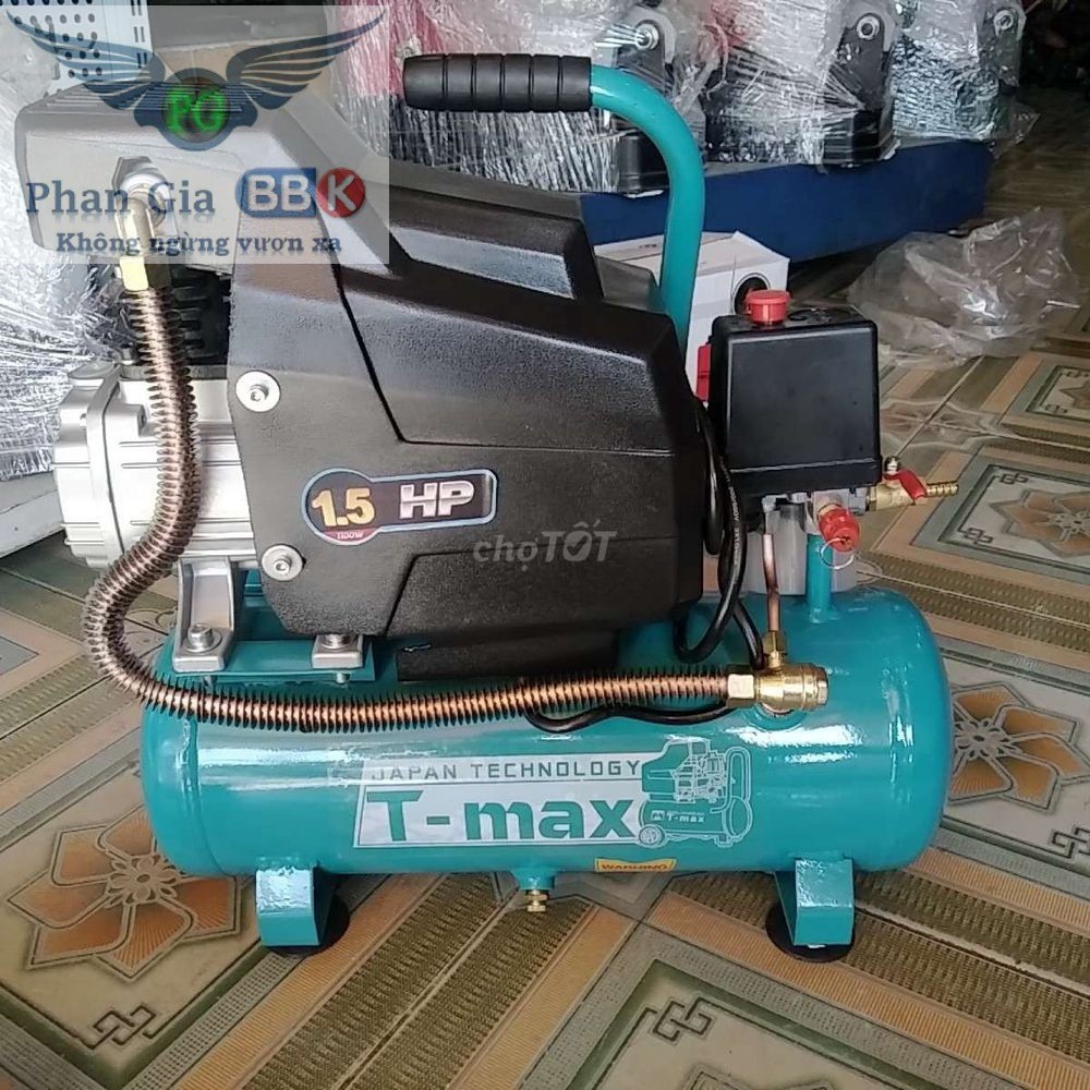 Máy nén khí T-max 12L, máy nén khí có dầu, 100% dây đồng