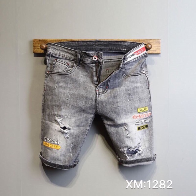 Quần Short jean ngắn nam chất Jean qua đầu gối đủ size