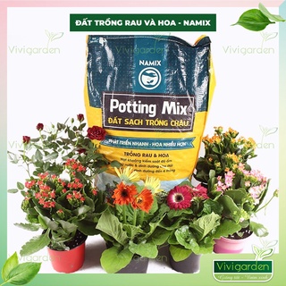 Bao 20dm đất sạch trồng chậu Potting Mix Namix chuyên trồng rau và hoa giàu dinh dưỡng và tơ thumbnail