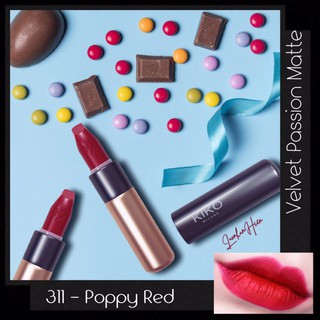 [Đỏ thuần 311] SON LÌ KIKO MILANO ❤ KIKO MILANO VELVET PASSION MATTE LIPSTICK POPPY RED