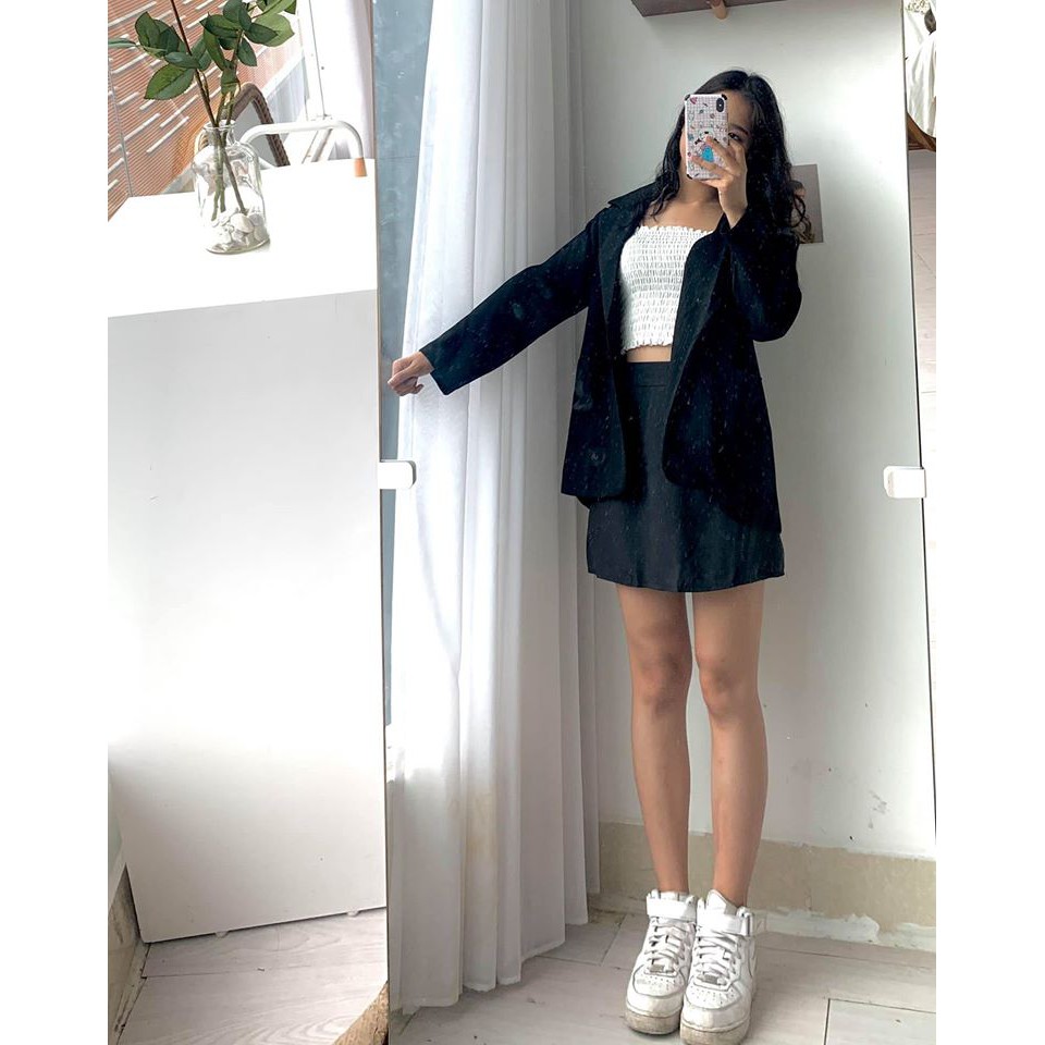 [Ảnh thật] Set Bộ Áo Vest Blazer Kèm Chân Váy Chữ A | BigBuy360 - bigbuy360.vn