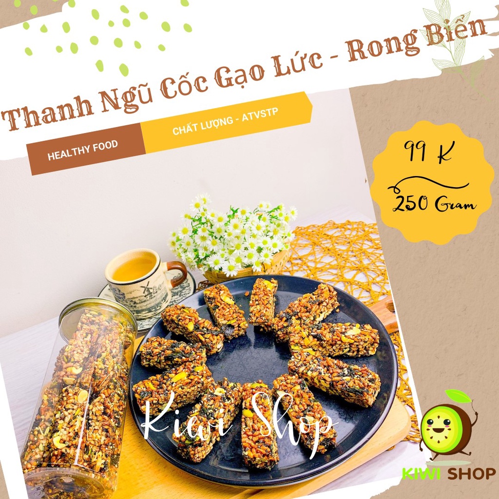 [Dinh Dưỡng Cho Mẹ &amp; Bé] Thanh Ngũ Cốc Gạo Lứt Rong Biển (250gram)
