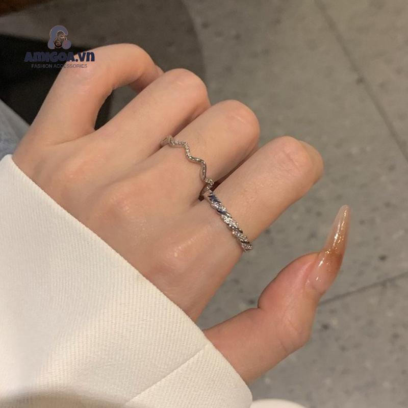 ✨✨Nhẫn Hở Siêu Nhẹ Thiết Kế Sang Trọng Thời Trang Cao Cấp Cho Nữ