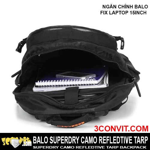 Balo laptop 15.6 inch Phản Quang Chống Nước Super.Dry Camo Reflective Tarp Rucksack